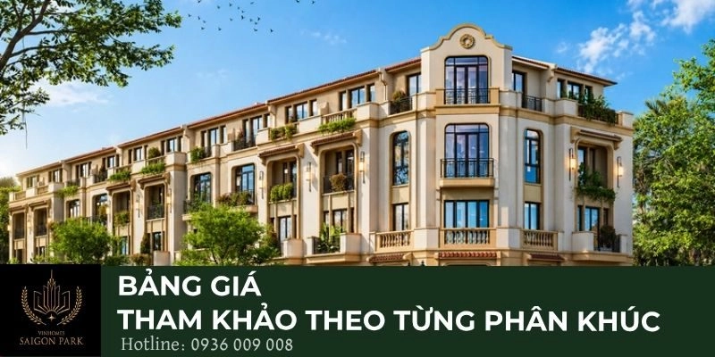 Bảng giá tham khảo theo từng phân khúc