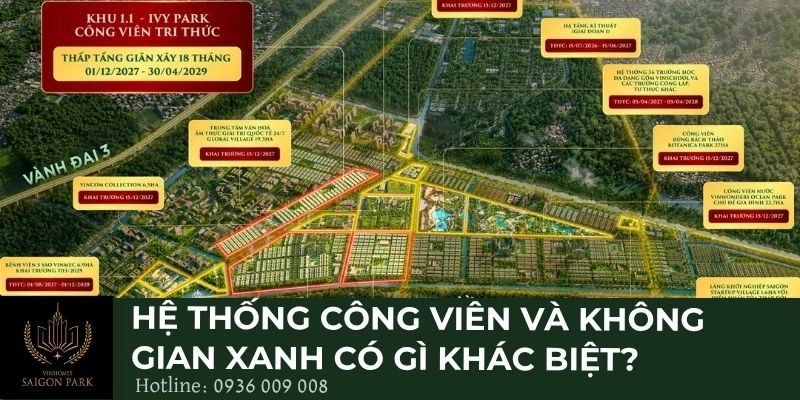 Hệ thống công viên và không gian xanh có gì khác biệt?