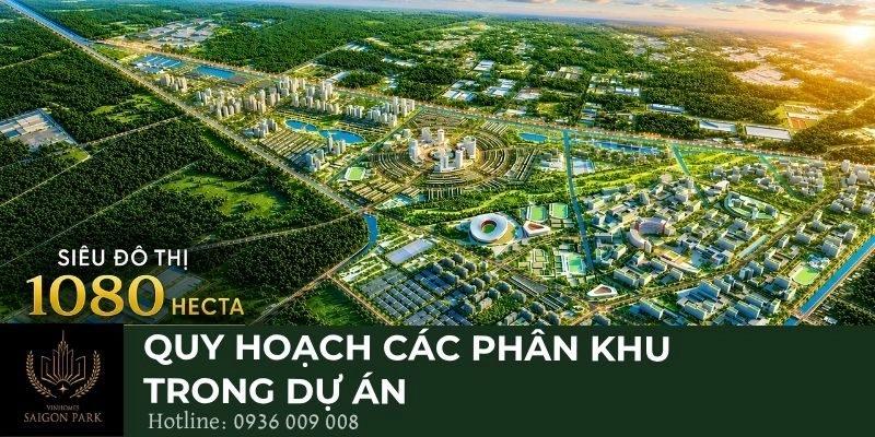 Quy hoạch các phân khu trong dự án